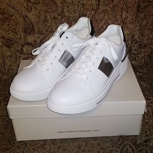🆕️ White and Silver Marc Fisher Fashion Sneakers